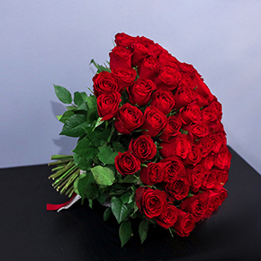 Букет 101 роза красная (40 см) в Домодедово