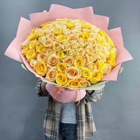 Букет "Май лайф" из 101 розы (50 см) в Домодедово