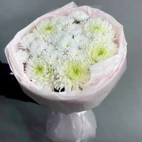 Букет из микса белых хризантем Магнум в Домодедово