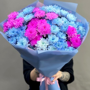 Букет "Матильда" из 15 кустовых хризантем в Домодедово