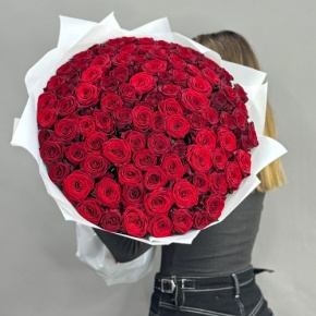 Букет 101 красная роза (60 см) в Домодедово