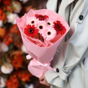 Букет "Ты + я" из гербер мини в Домодедово