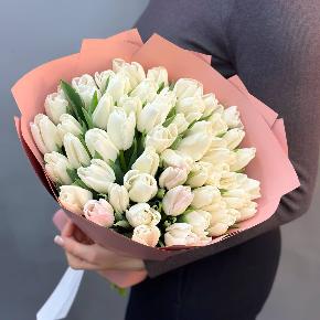 Букет из 49 белых тюльпанов в Домодедово