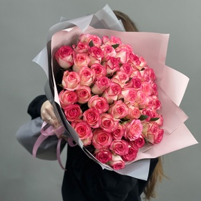 Букет "Философия чувств" из 51 розы Джумилия (50 см) в Домодедово
