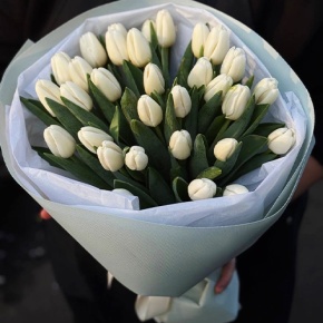 Букет из 31 белого тюльпана в Домодедово
