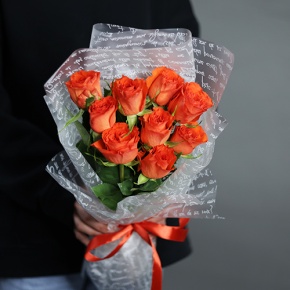 Букет из 9 Кенийских роз (40 см) в Домодедово