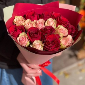 Букет "Вечность" из 15 роз кения (40 см) в Домодедово