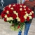Букет 151 роза красный и белый микс (60 см) в Домодедово