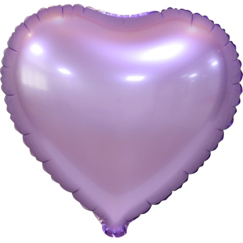 Сердце сиреневое фольгированный шар с гелием (45 см) в Домодедово