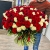 Букет 151 роза красный и белый микс (60 см) в Домодедово
