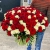 Букет 151 роза красный и белый микс (60 см) в Домодедово