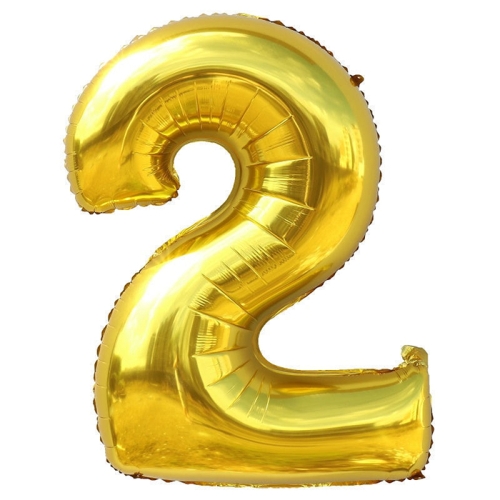 Шар гелиевый цифра 2 (40х102 см) в Домодедово