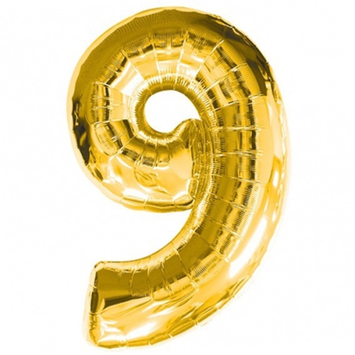 Шар гелиевый цифра 9 (40х102 см) в Домодедово